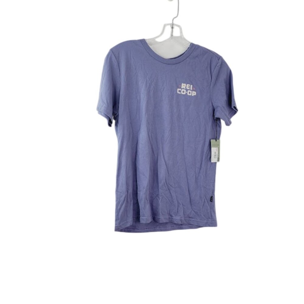 Rei Women's Purple Crew Neck Short Sleeve Graphic Pullover T-Shirt Size XL